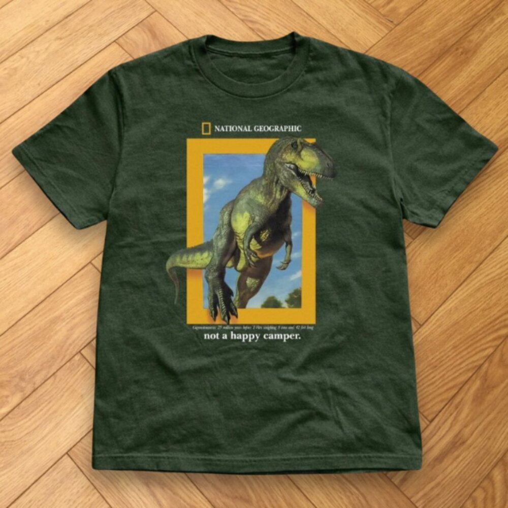 Forest Green - National Geographic Dinosaur graphic t-shirt